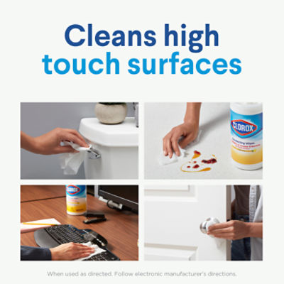Clorox Crisp Lemon and Fresh Scent Disinfecting Wipes, 4 count, 4 lb 2.8 oz