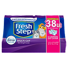 Fresh Step Multi-Cat Extra Strength Formula Clumping Cat Litter, 9.5 lb, 4 count