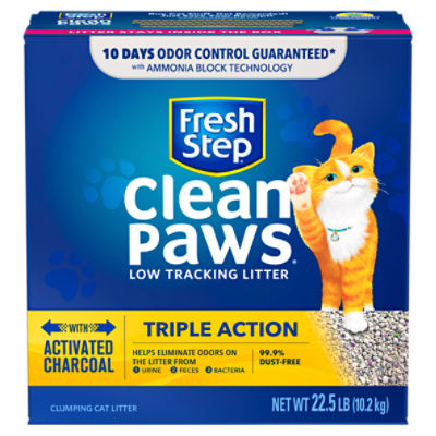 Fresh Step Clean Paws Multi-Cat Scented Clumping Litter with the Power of  Febreze, 22.5 lbs 