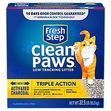 Fresh Step Clean Paws Triple Action Clumping Cat Litter, 22.5 lb 