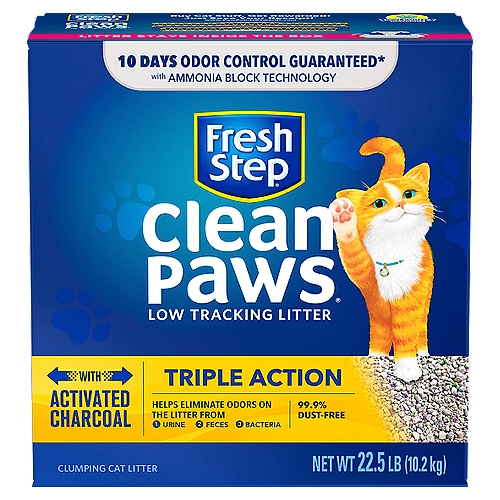 Fresh Step Clean Paws Triple Action Clumping Cat Litter, 22.5 lb