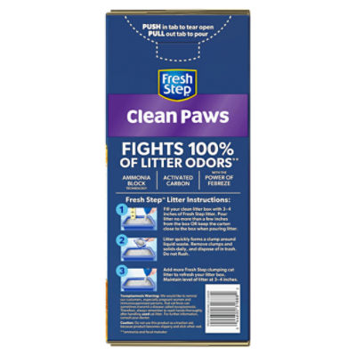 2-Box Fresh Step Clean Paws Cat Litter Clumping Cat Litter 22.5 lb box