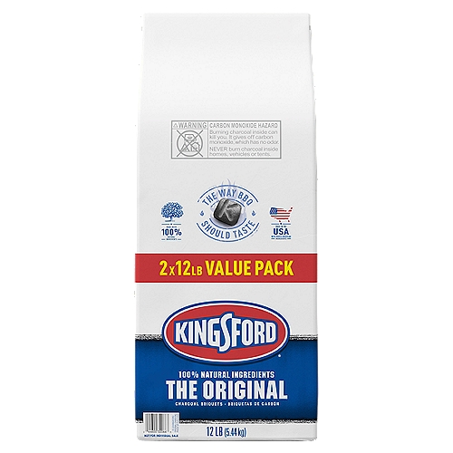 Kingsford The Original Charcoal Briquets Value Pack, 12 lb, 2 count