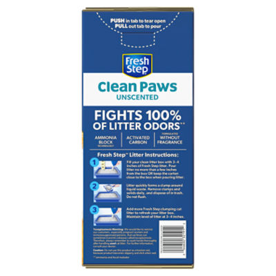 Fresh Step Clean Paws Multi-Cat Low Tracking Clumping Cat Litter, 22.5 lb