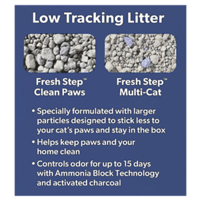 Fresh Step Clean Paws Unscented Clumping Cat Litter, 22.5 lbs 