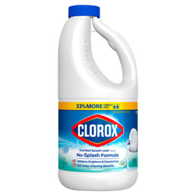 Clorox Splash-Less Bleach, Clean Linen, 40 Ounce Bottle (Package May Vary)