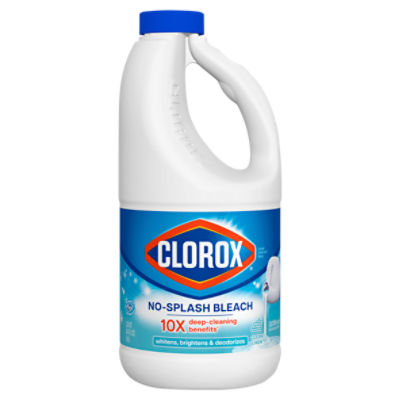 Clorox Splash-Less Bleach, Clean Linen, 40 Ounce Bottle (Package May Vary), 1.25 Quart