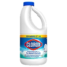 Clorox Clean Linen Scented Splash-Less, Bleach, 1.25 Quart