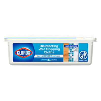 Clorox Disinfecting Wet Mopping Cloths, Rain Clean, 24 Wet Refills