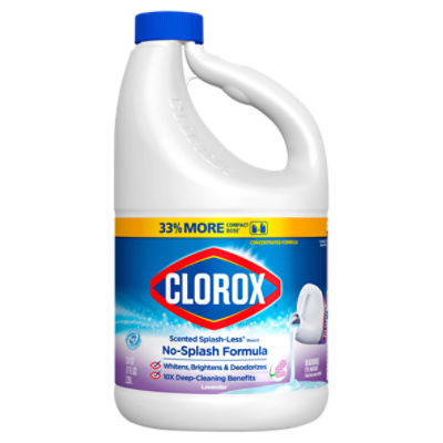 Clorox Splash-Less Bleach, Lavender, 77 Ounce Bottle (Package May Vary)