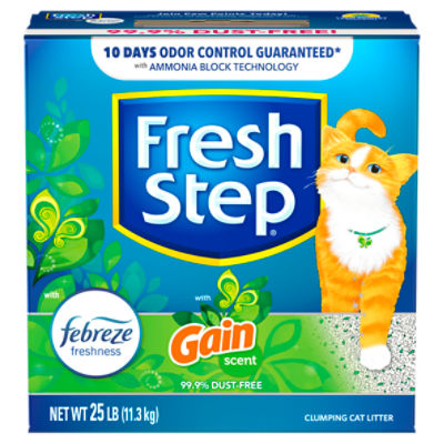 Fresh Step Clumping Cat Litter with Gain Scent, 25 lb