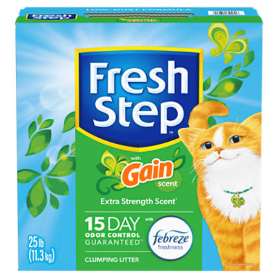 Fresh Step Clumping Cat Litter with Gain Scent, 25 lb