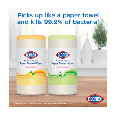 Clorox Lemon Verbena Multi-Purpose Paper Towel Wipes, 75 count, 1 lb 4.5 oz