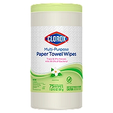 Clorox Multi-Purpose Paper Towel Wipes, Jasmine Scent - 75