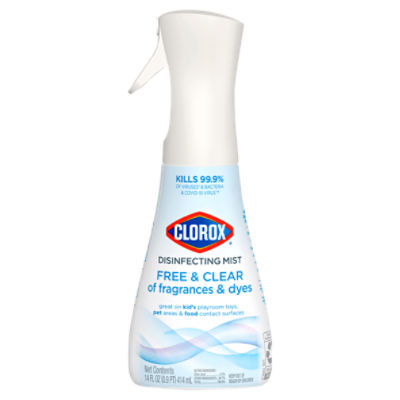 Clorox Free & Clear Disinfecting Mist, Fragrance Free, 14 Fluid Ounces