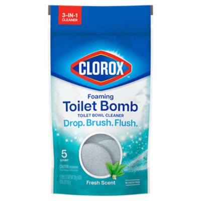 Clorox Fresh Scent Foaming Toilet Bomb Toilet Bowl Cleaner, 5 count, 5 Each