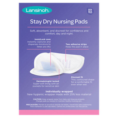  Lansinoh Ultra Soft Nursing Pads, 36 Count (Pack of 3) :  Nursing Bra Pads : Baby