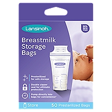 Lansinoh Breastmilk Storage Bags, 50 Each