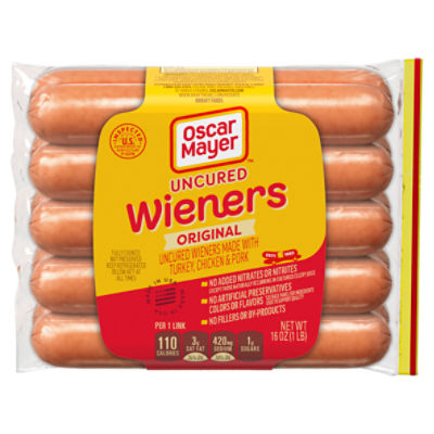 Oscar Mayer Classic Uncured Wieners Hot Dogs, 10 ct Pack