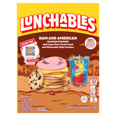 Lunchables Ham and American Cracker Stackers, 1 Each