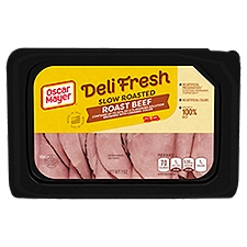 Oscar Mayer Deli Fresh Slow Roasted Roast Beef Sliced Lunch Meat, 7 oz Tray