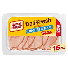 Oscar Mayer Deli Fresh Honey Uncured Ham Sliced Lunch Meat Family Size, 16 oz Tray