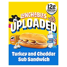 Lunchables Uploaded 6-inch Turkey & Cheddar Sub Sandwich, 1 Each
