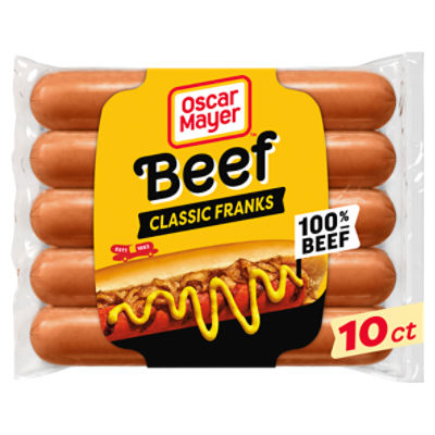 Oscar Mayer Classic Beef Franks Hot Dogs, 10 ct Pack