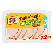 Oscar Mayer Deli Fresh Oven Roasted Turkey Breast Sliced Lunch Meat Mega Pack, 22 oz Tray