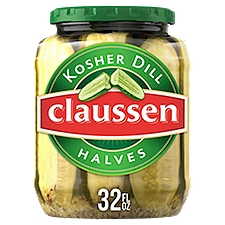 Claussen Kosher Dill Pickle Halves, 32 Fluid ounce