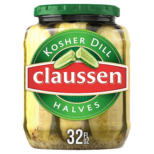 Claussen Halves Kosher Dill Pickles, 32 fl oz
