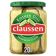 Claussen Sandwich Slices Kosher Dill Pickles, 20 fl oz