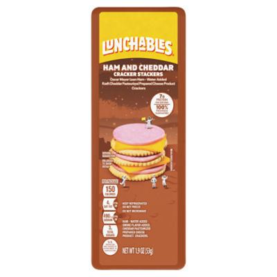 Lunchables Ham and Cheddar Cracker Stackers, 1.9 oz, 1.9 Ounce