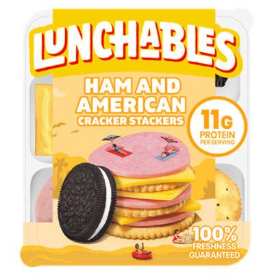 Lunchables Ham and American Cracker Stackers, 3.2 oz, 3.2 Ounce