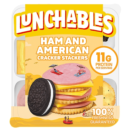 Lunchables Ham and American Cracker Stackers, 3.2 oz