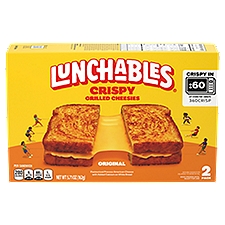 Lunchables Crispy Grilled Cheesies, Original American Cheese Sandwich, 2 Pack, 5.71 Ounce