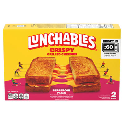 Lunchables Crispy Grilled Cheesies Pepperoni Pizza Sandwich, 2 count
