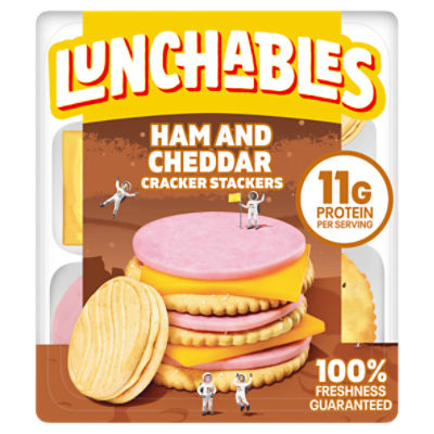 Lunchables Ham & Cheddar Cracker Stackers, 3.5 oz, 3.5 Ounce