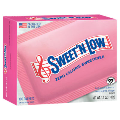 Sweet'N Low Zero Calorie Sweetener, 100 count, 3.5 oz
