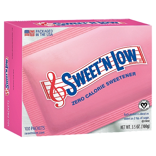Sweet'N Low Zero Calorie Sweetener, 100 count, 3.5 oz
Do You Believe that Sweeter is Better?
Then you'll love Sweet'N Low® zero calorie sweetener, America's favorite little pink packet. Sweet'N Low dissolves quickly in hot or cold beverages and brings the sweetness you love to all your favorite food and drinks, without the extra calories!