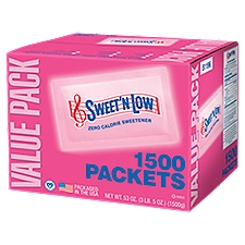 Sweet'N Low Zero Calorie Sweetener Value Pack, 1500 count, 53 oz