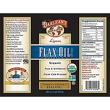 Barlean's Flax Oil Supplement - Highest Lignan Content, 16 Fluid ounce