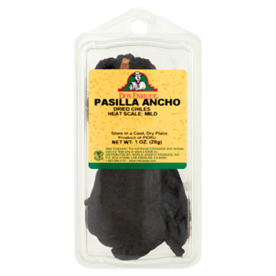 Don Enrique Pasilla Ancho Dried Chiles, 1 oz