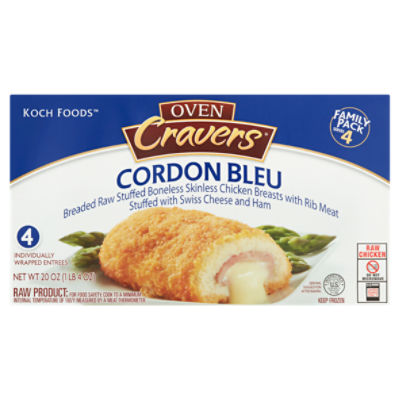 Koch Foods Oven Cravers Cordon Bleu Family Pack, 4 count, 20 oz