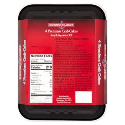Dockside Classics Premium Crab Cakes, 4 count, 12 oz
