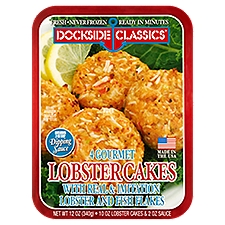 Dockside Classics Gourmet Lobster Cakes with Dipping Sauce, 12 Ounce
