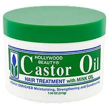 Hollywood Beauty Castor Oil with Mink Oil, Hair Treatment, 7.5 Ounce