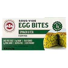 Three Little Pigs Sous-Vide Spinach & Feta Egg Bites, 8.4 oz