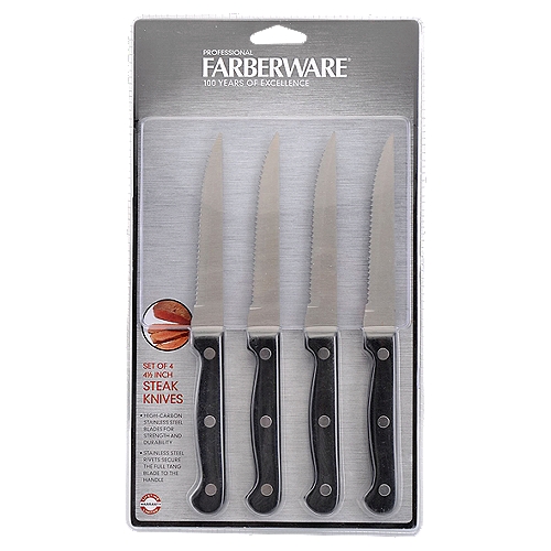 Farberware Professional 4 1/2 Inch Steak Knives, 4 count