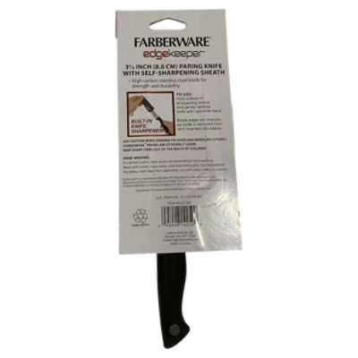 Farberware EdgeKeeper Paring Knife, with Self Sharpening Sleeve, 3-1/2 Inch